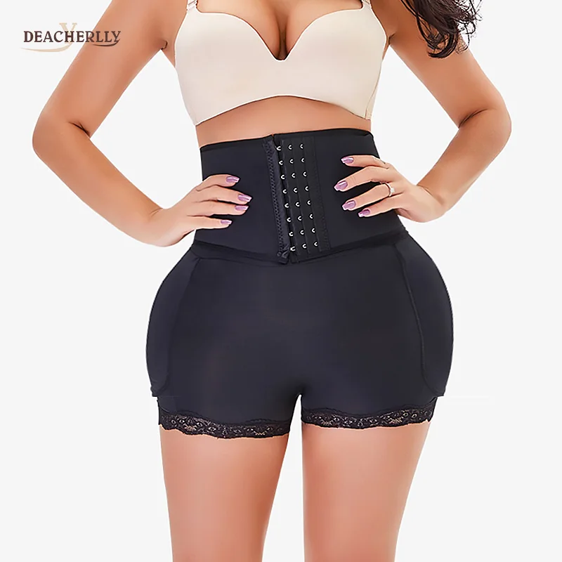 Private Label Shapewear Waist Trainer Lifting Colombian Women Seamless Body Shaper Padded Fake Buttock Hip Enhancer
