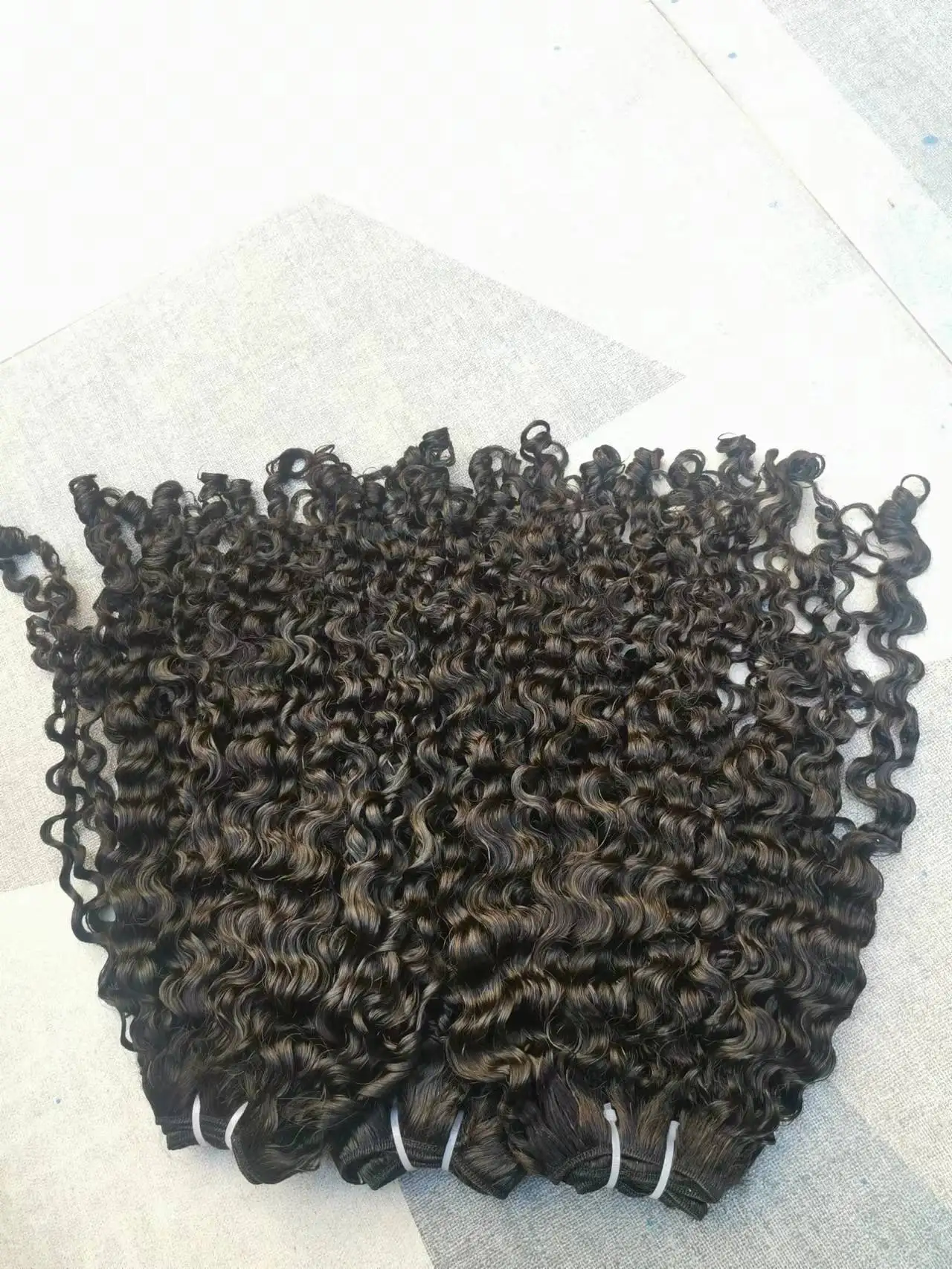 Wholesale price human Hair double drawn Human hair extensions steam curly fumi curly burmese curl