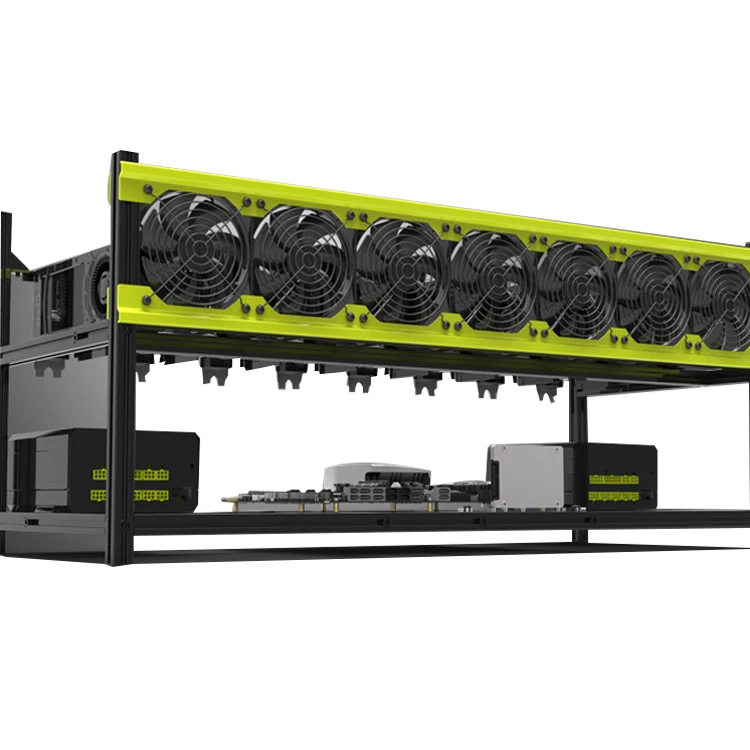  Стойка для сервера майнера BTC 8 GPU алюминиевый Штабелируемый каркас майнинга открытая рама эфириума ETH EYC