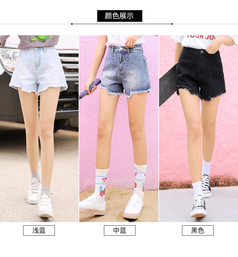 DIZNEW OEM Summer Cotton Jeans Shorts with pockets Hot thin sexy light blue Bermuda custom denim shorts for ladies