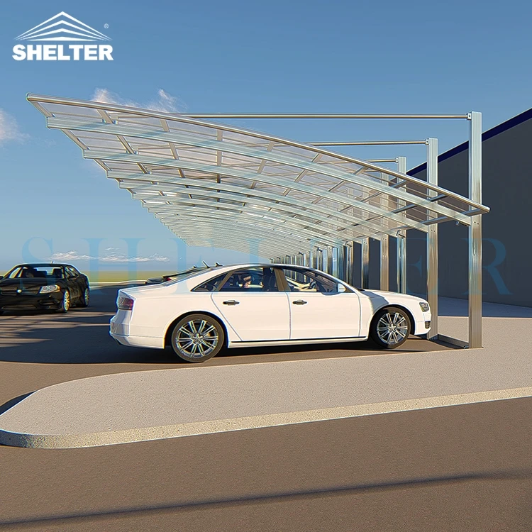Luxury  Aluminum Double Carport with Back Pull Reinforcing Design