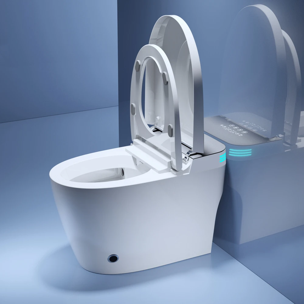 luxury style sanitary ware ceramic auto sensor one piece smart toilet intelligent toilet