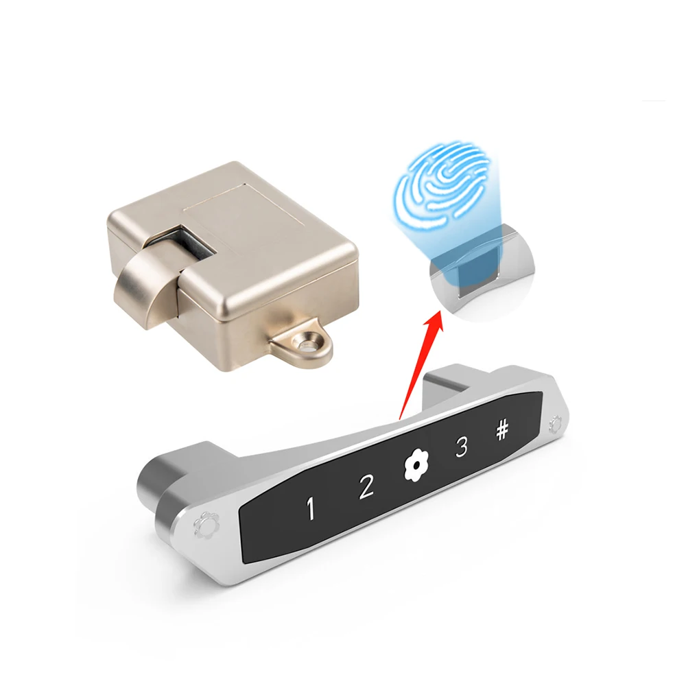 YOHEEN High Quality Zinc Alloy Electronic Fingerprint Password Lock for Cabinet Locker Drawer Office Home Furniture