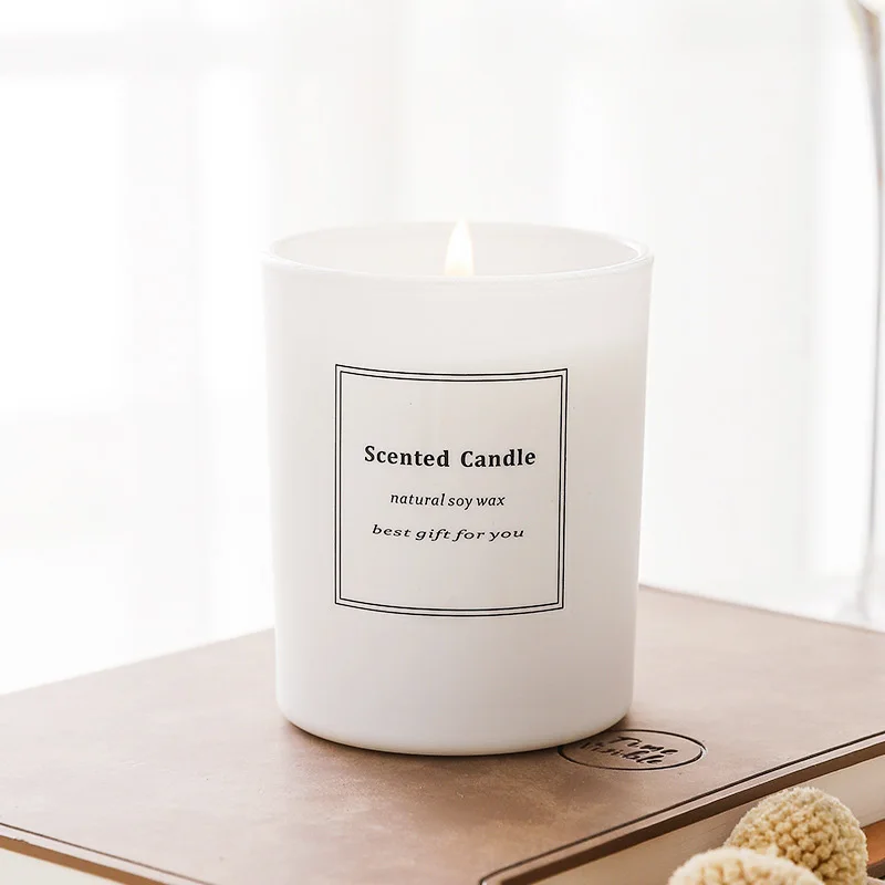 Dgc Wholesale Price Frosted Glass Candle Set Cotton Wick Home Sense Help Sleeping Natural Soy Wax  Scented Candle  In Glass Jar