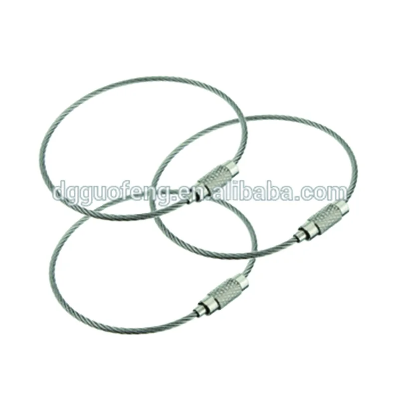 Luggage Name Tag / Waterproof and Weatherproof Stainless Steel Wire Key Ring