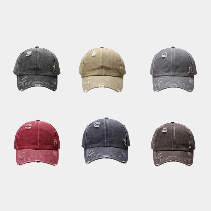 custom logo 6 panel  blank distressed washes dark light denim sports  dad hat baseball caps for men