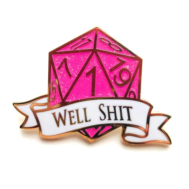 
high quality gold plating glitter pin badge hard lapel custom enamel pin metal 