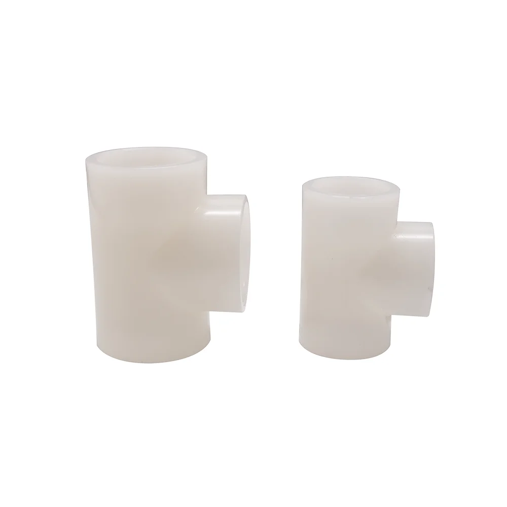 High Quality Full Plastic PVDF Pipe Fittings PVDF  Equal Tee  for Chemical Industry and Water Treatment Pvdf Pipe