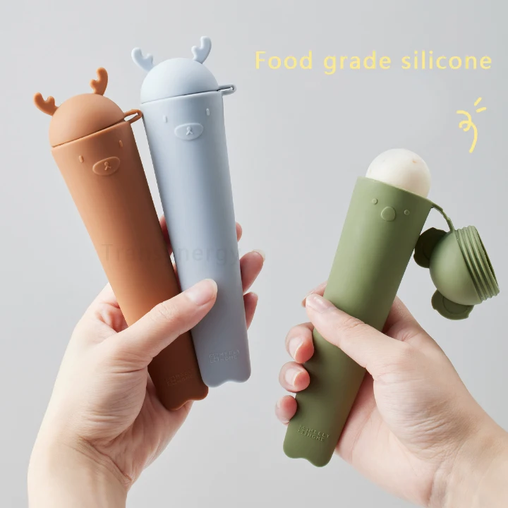 1pcs Hot Selling BPA Free Homemade Ice Pop Maker Reusable Easy Release Silicone Ice Cream Popsicle Molds for Kids
