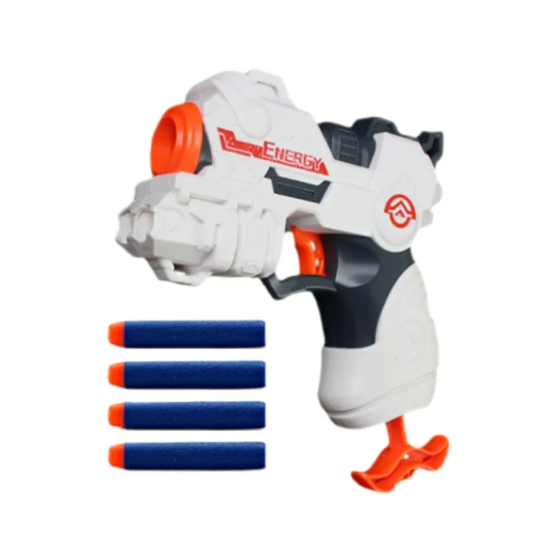 Hot sell plastic soft bullet outdoor shooting high quality gun with 4 pcs soft bullet
