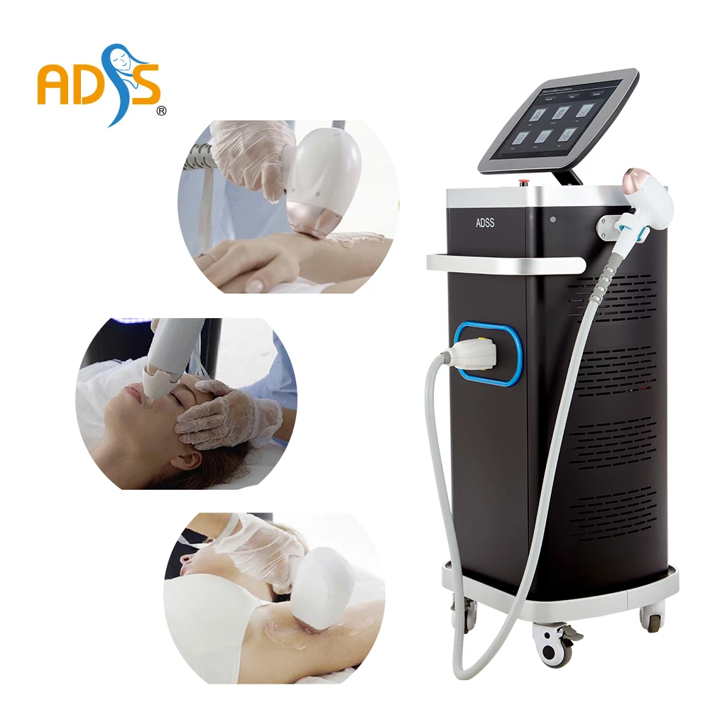 1600W triple wavelength 808 diode laser hair removal machine