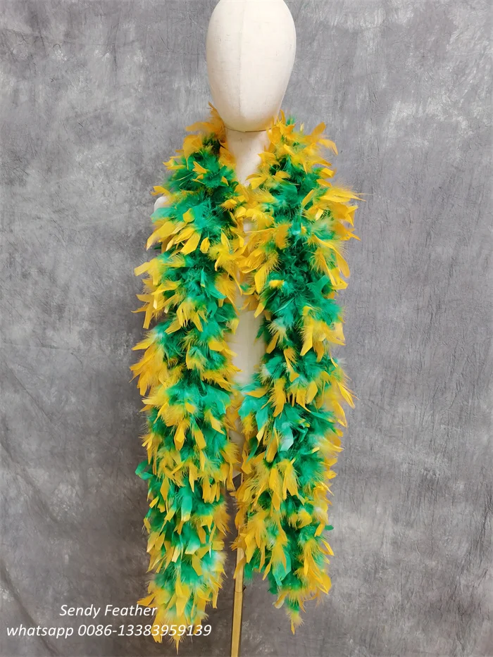 Heavy Boa Two Tone 120 Gram Chandelle Feather Boa Red with Black Tip Boa for Party Wedding Costume