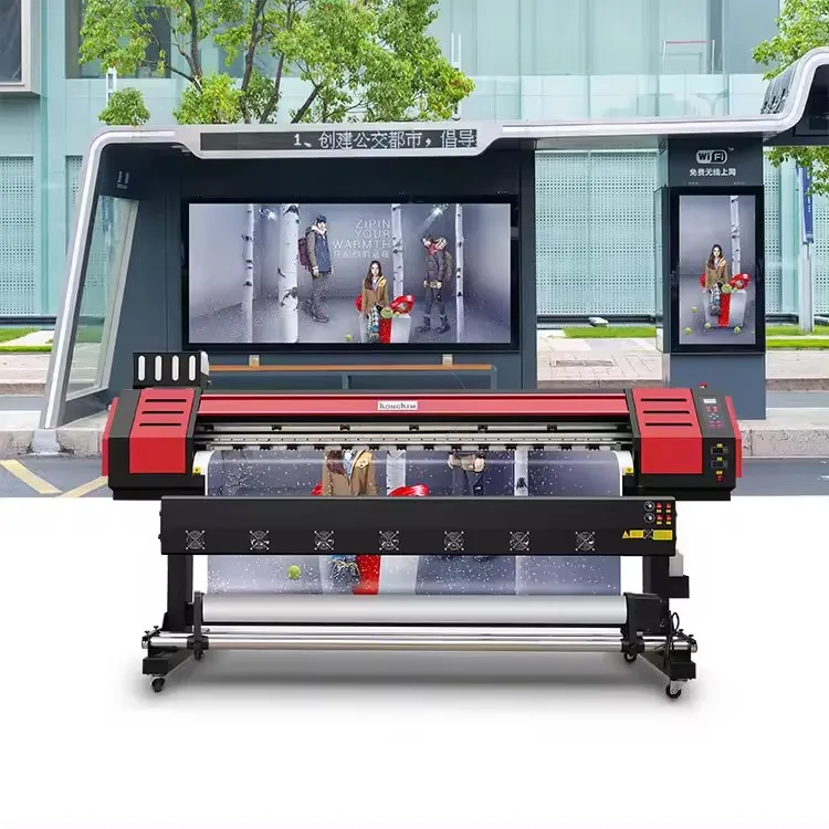 Digital print and cut all in one machine 1.6m 1.8m 3.2m eco solvent printer vinyl printing cutting plotter
