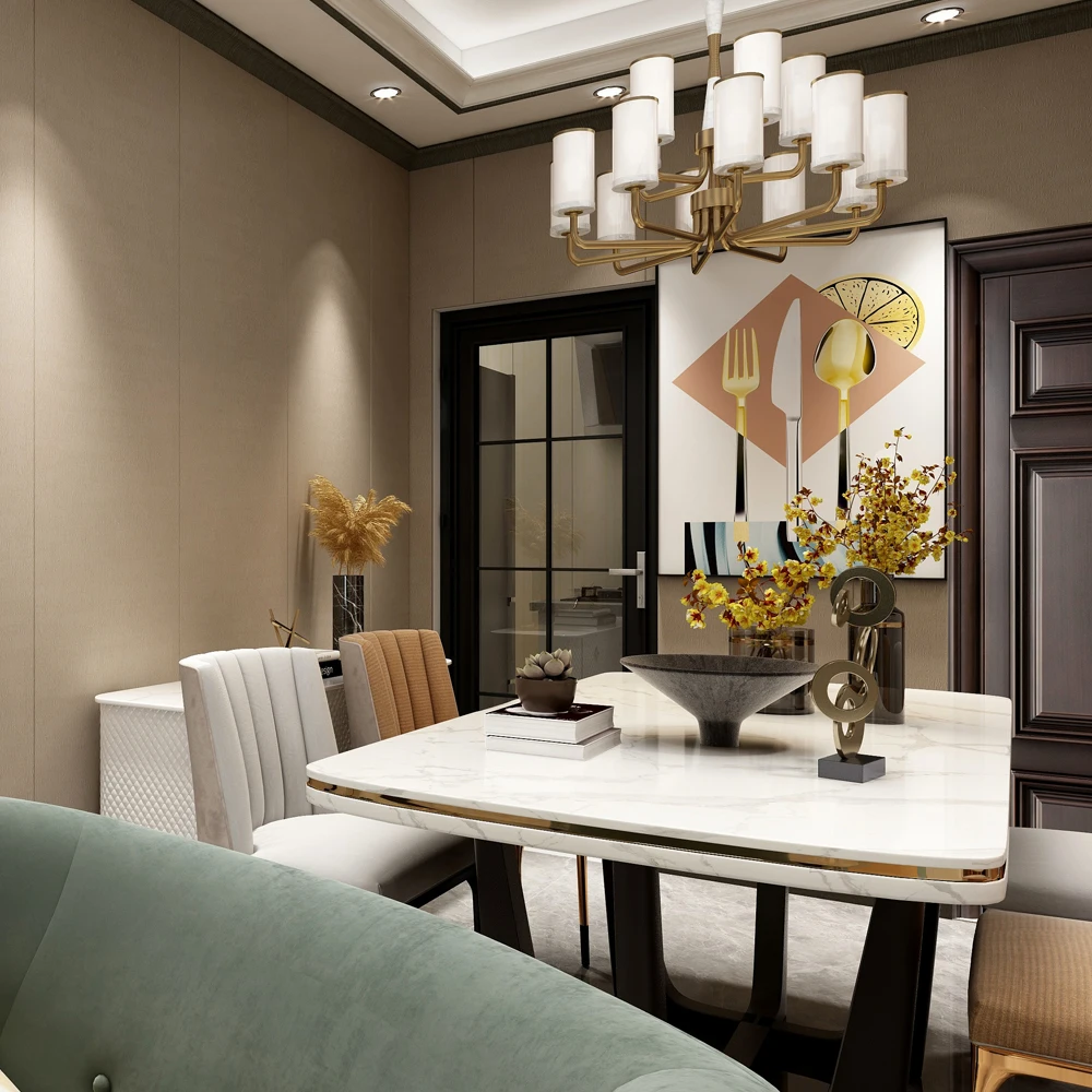 
Easy install economic durable wpc wall panel leather grain for home 