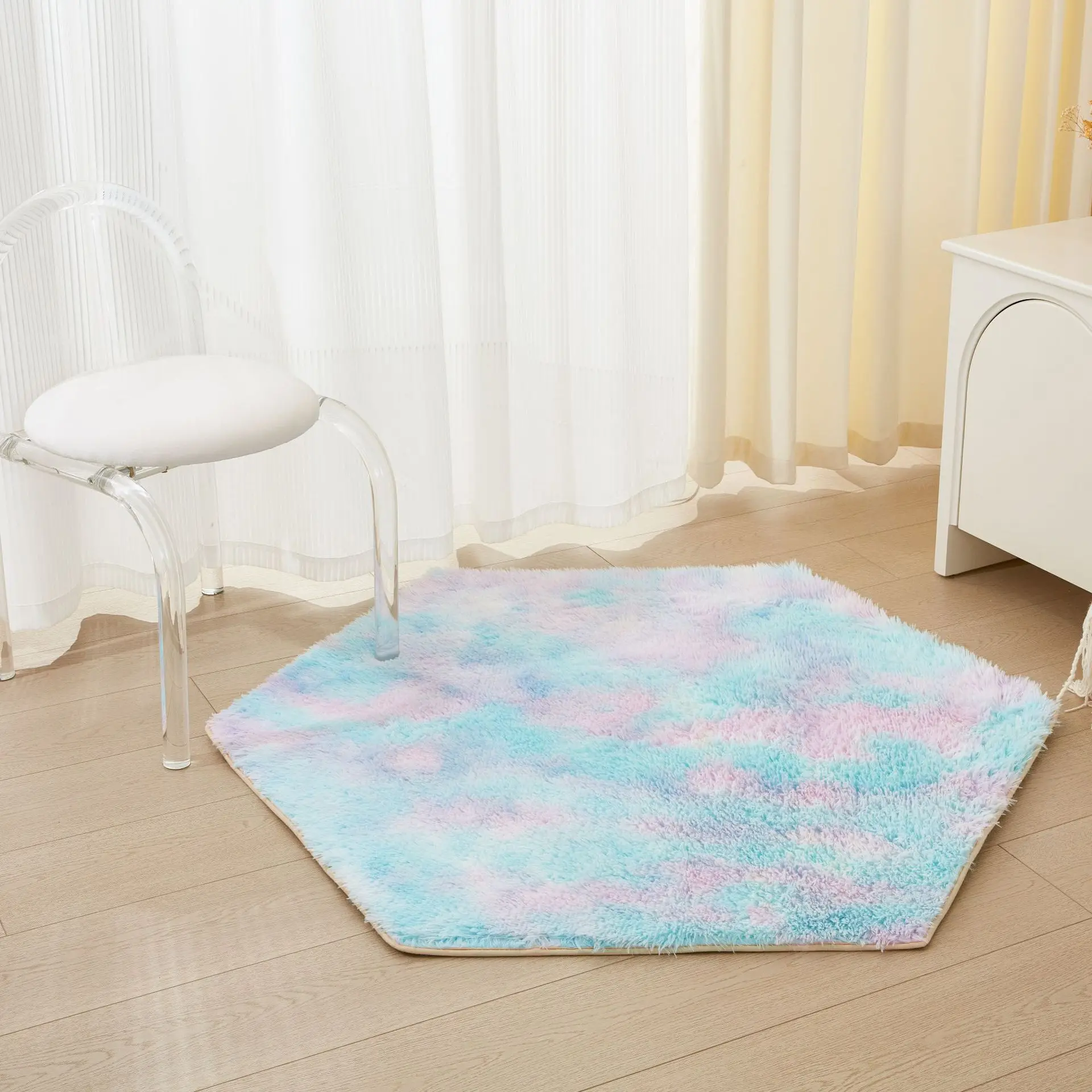 Anti Slip Rug Soft Silky Character Rug for Bedroom Shaggy Character Mat Customized Cartoon Area Rugs Plush Starfish Technics