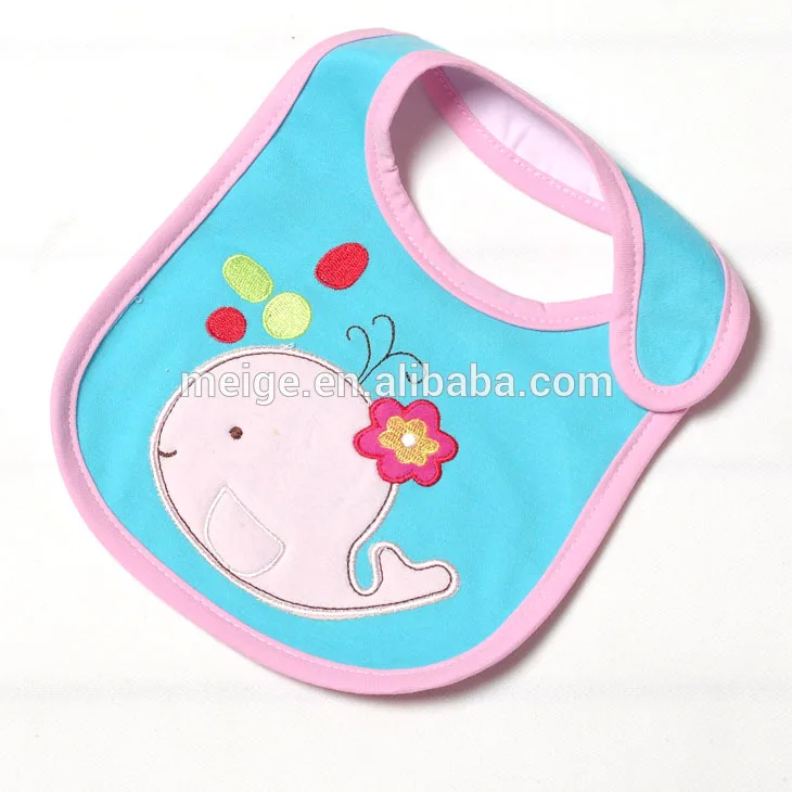 Hot Quality Embroidery Recyclable Cheap Baby Bibs,  Custom 100% Cotton Baby Bib