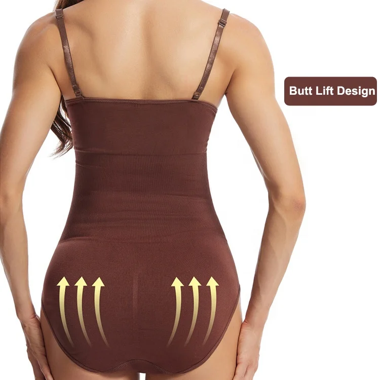 Women Open Crotch Seamless Elastic Slimming Bodysuit Waist Trainer Butt Lifter Tummy Control Body Shaper Shapewear