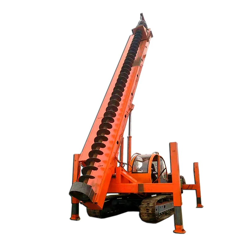 Long spiral pile driver mobile crawler pile drilling rig with certificate