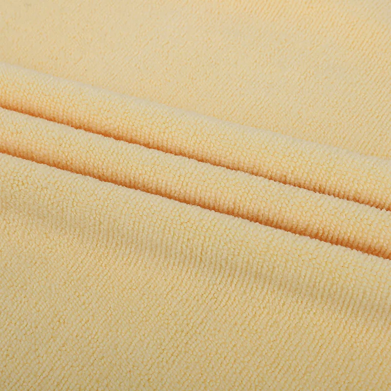 Hotel Luxury Double Side Knitted Drool Towel Quick Drying Polyester Cotton Microfiber Terry Cloth Fabric