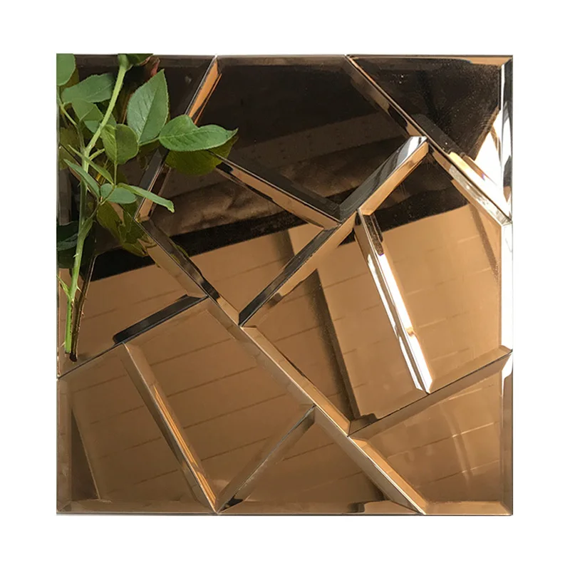 Пользовательские оптом Скошенные зеркальные стеклянные мозаичные плитки для