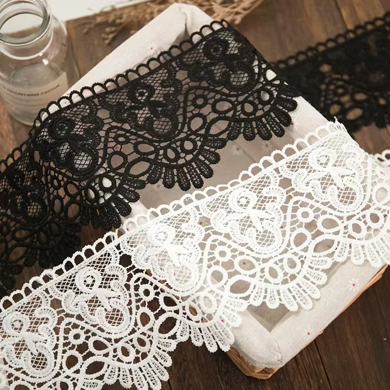 2024 Elegant garment accessories 12cm milk fiber Water soluble embroidery lace