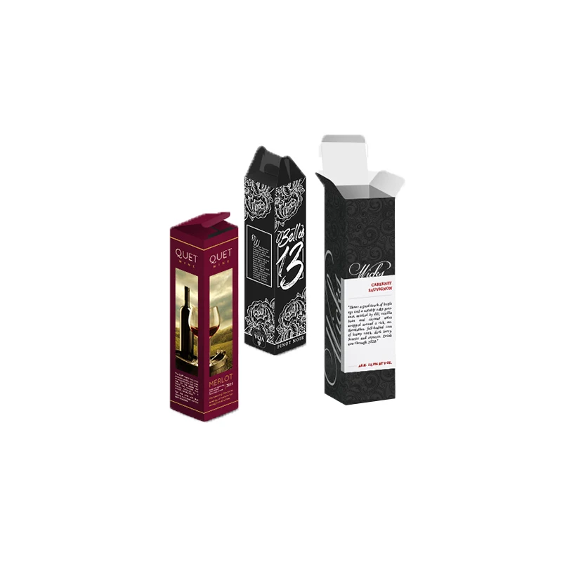 Wholesale custom color printed 6 pack beer cartons corrugated cardboard red wine bottle box
