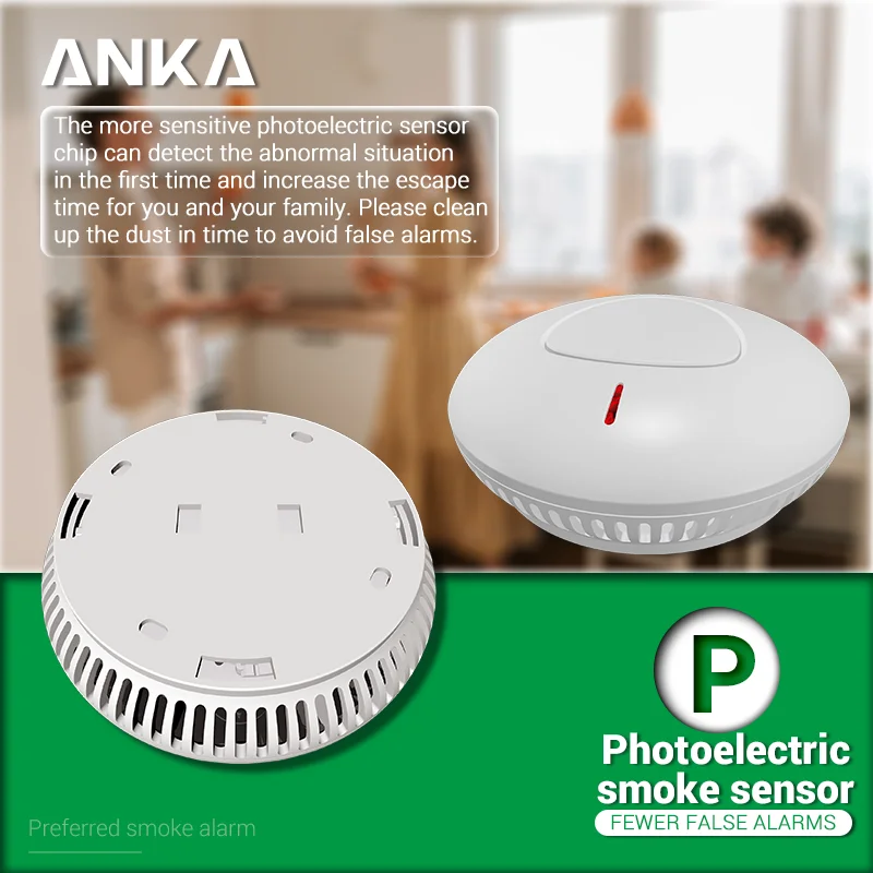 ANKA EN14604 stand-alone domestic fire alarm smoke detector ul listed smoke detector 10-year sealed battery