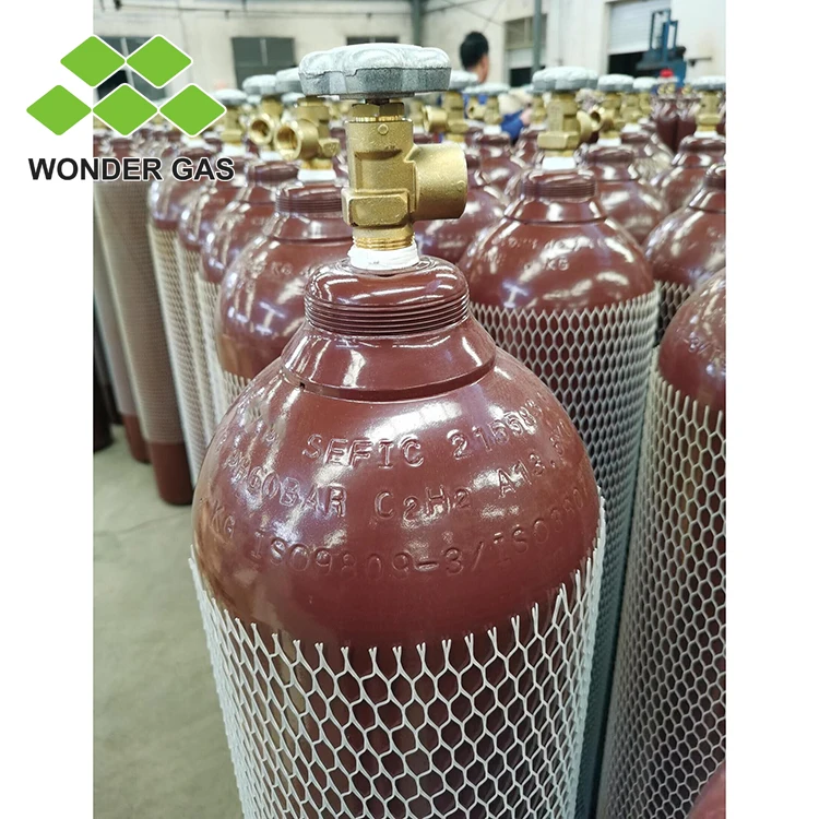 With TPED Certification Industrial 40L Seamless Acetylene Gas Price Tank Special Pressure Empty Gas Cylinder
