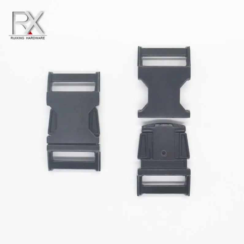 Black paint metal Snap Buckle Hardware For Bag Quick Release Metal Adjustable Luggage Strap Length Connector Fastener Buckle