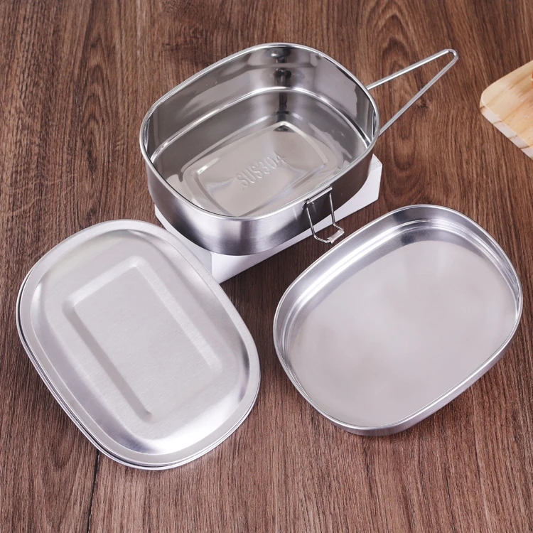 Leakproof metal food packing containers tiffin lunch box stainless steel food containers canteen lunch box