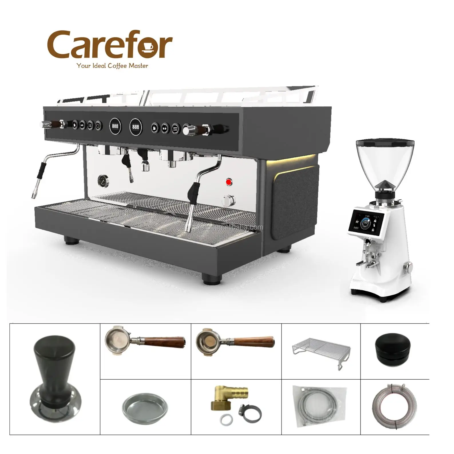 9 Bar Stainless Steel 2 Group Commercial Professional Espresso Coffee Machine For Business