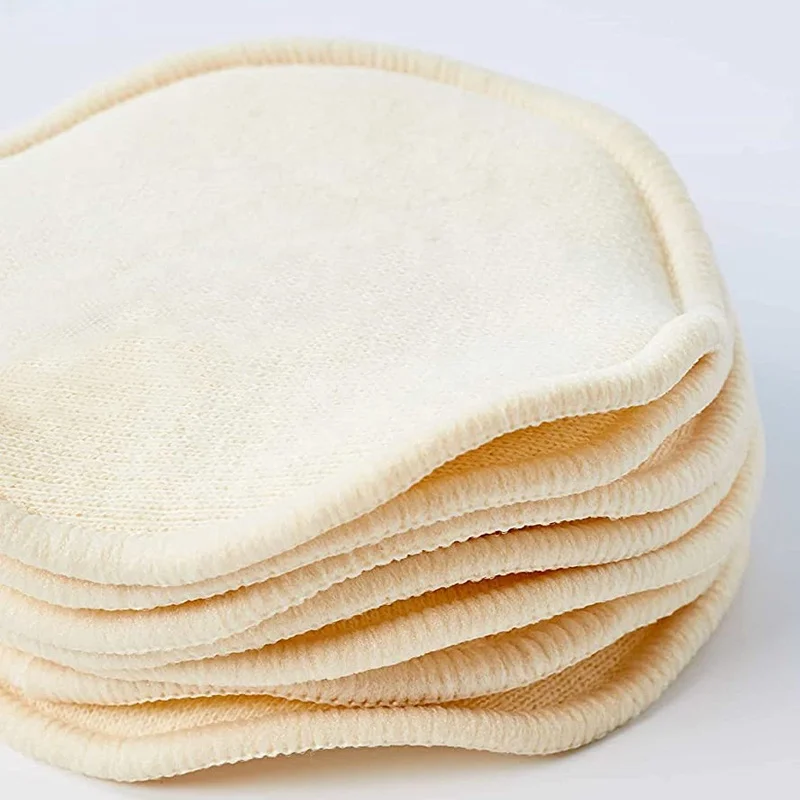 Eco-friendly 8cm Round Hemp Makeup Remover Pads Non-toxic Organic Reusable Hemp Cotton Cosmetic Pads