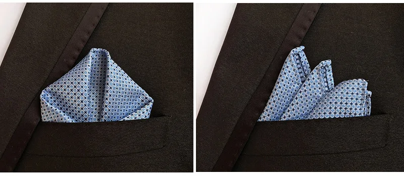 25cm Pocket Square Rayon Silk Print Mens Hanky Polka Dot Floral Paisley Handkerchief Fashion Classic Wedding Party Pocket Square