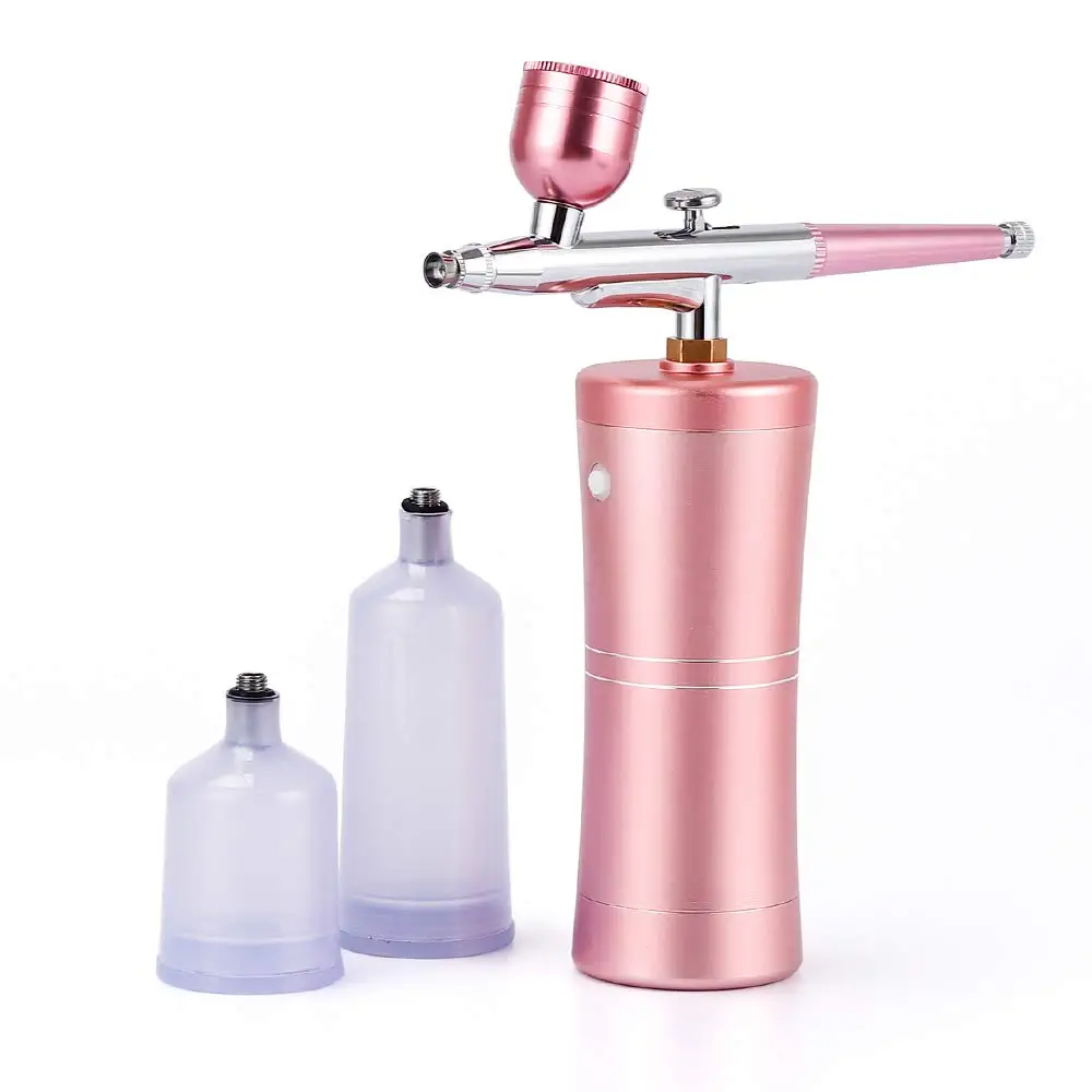 Portable Mini Airbrush Compressor Set Air Brush Sprayer Gun Machine Oxygen Injector