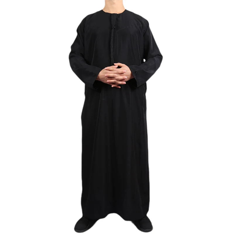 Hot Muslim Oman style Men Cotton Sleeve  Clothing Indonesia Muslim Thobes