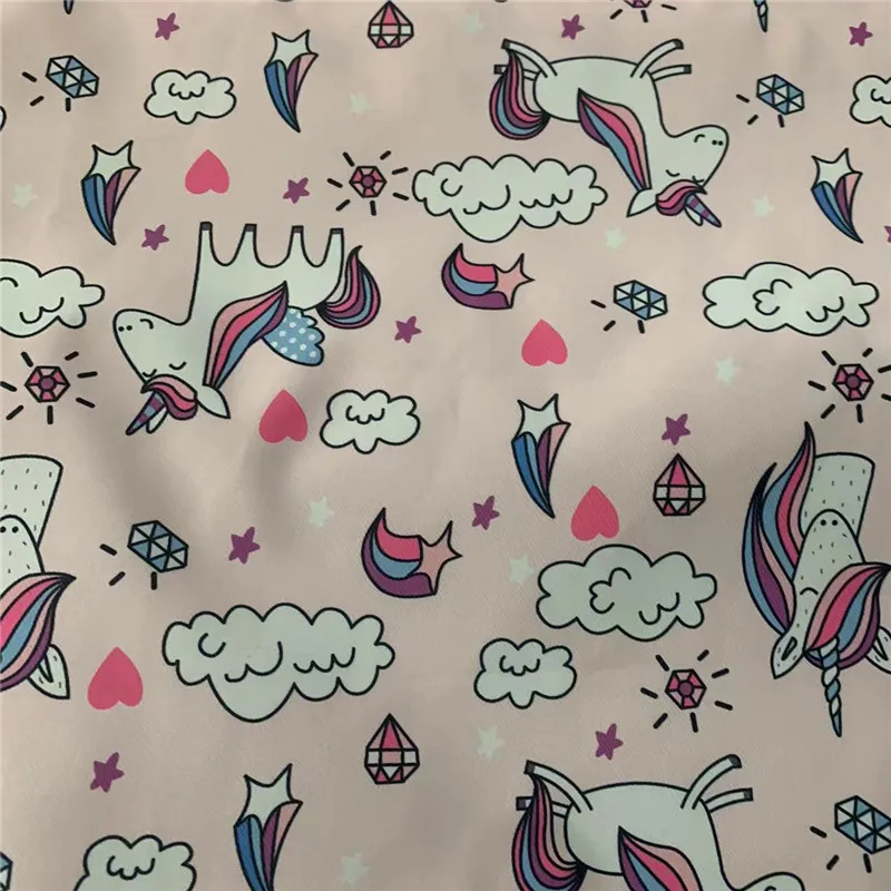 .NO MOQ Printing 100%polyester  Custom Fabric Printing Digital Custom Print Fabric for bags