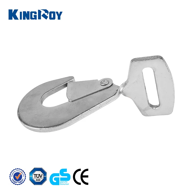 KINGROY 2inch 50mm 5ton reinforced forged twisted snap hook with latch for ratchet strap tie down