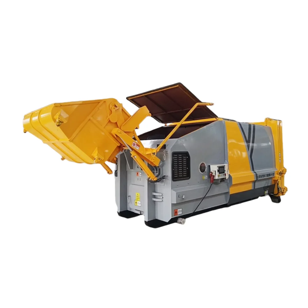 Sanitation portable aesthetic waste collection and compacting station