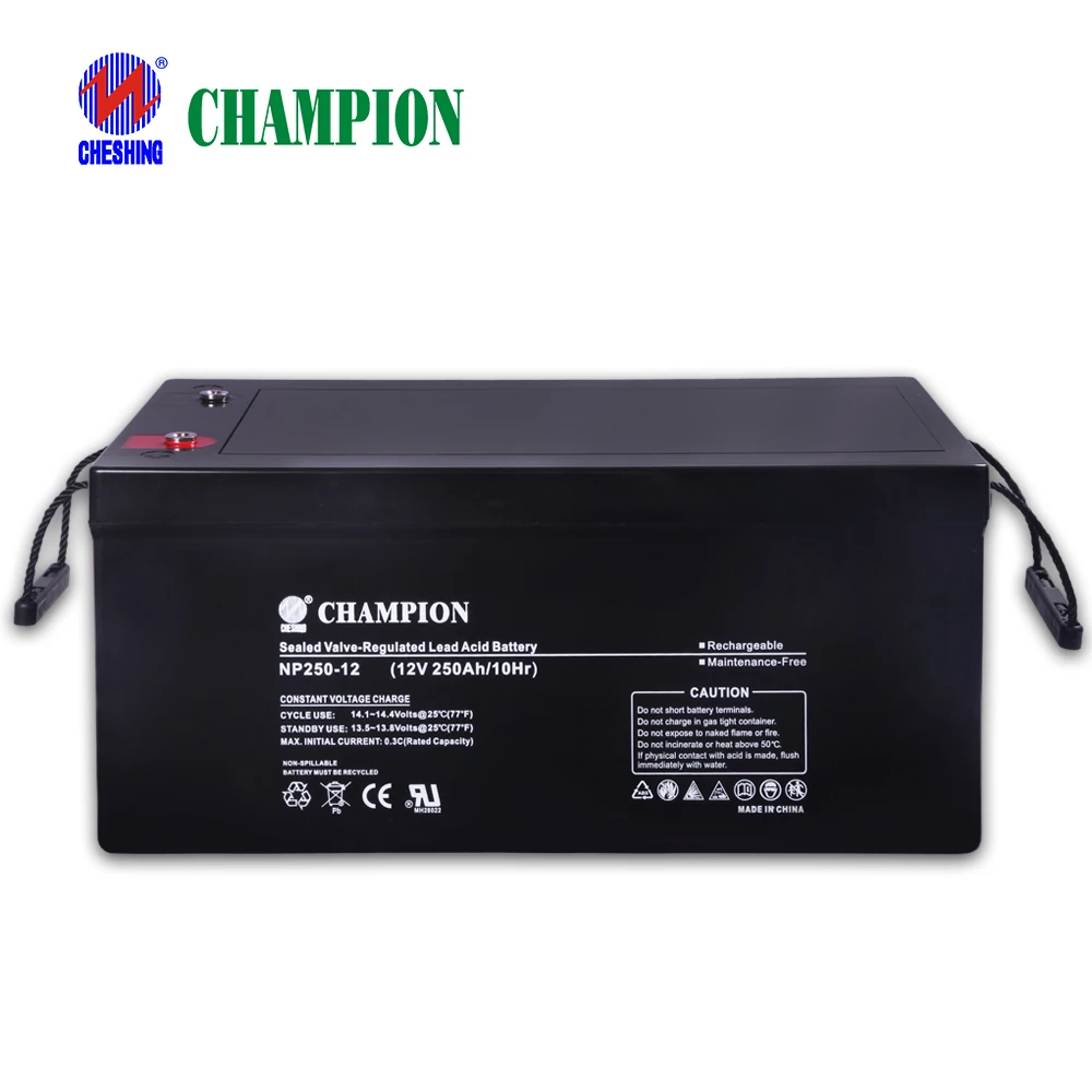 Champion Gel/agm/глубокий цикл солнечных батарей 12v 250ah Ups Инверторное зарядное устройство батарея 2V 6V 80ah 100ah 200ah