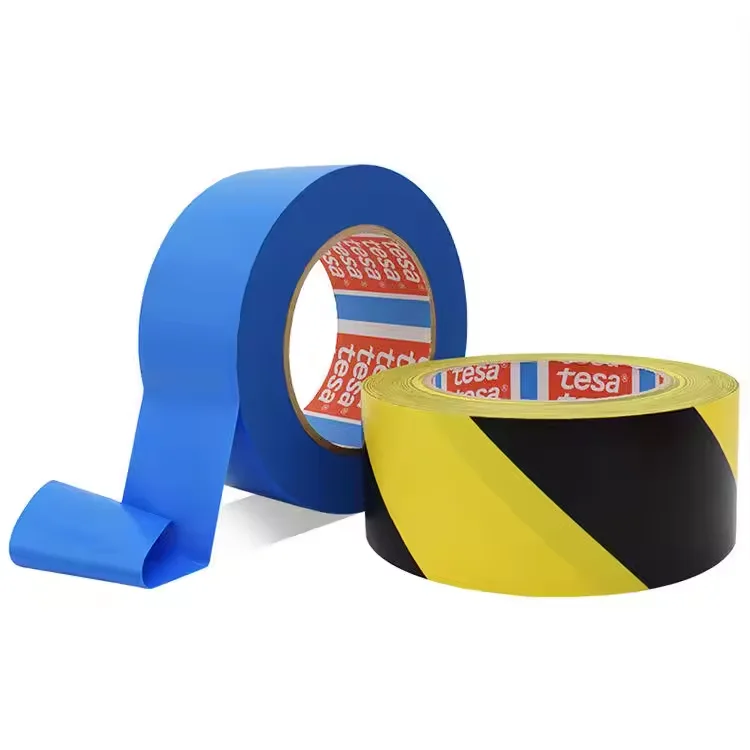Tesa 4169 Premium Soft PVC Floor Warning Cloth Tape Waterproof And Wear Resistant Floor Marking Reflective Rubber Tape