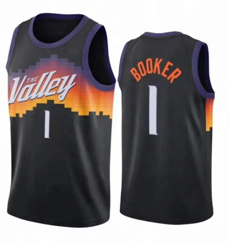 
2020-2021 Sun #1 City Edition embroidery jersey basketball jerseys young mens training sports basketball wear 