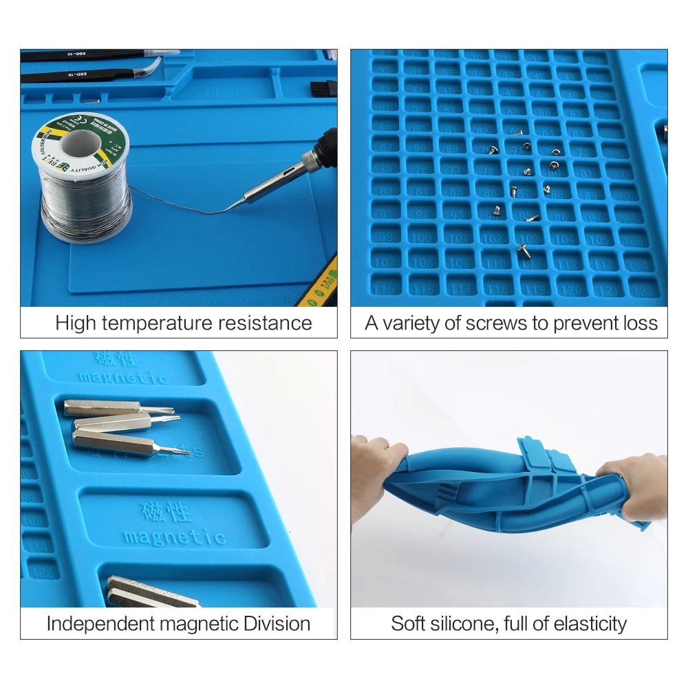Heat Resistant Desk Mat BGA Soldering Insulation Pad Mobile Phone Repair Tools Maintenance Platform Silicone Mat