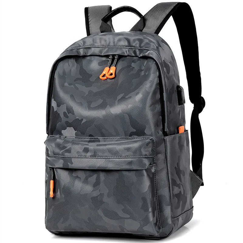 Factory 15.6 Inch Custom Logo Waterproof Oxford Pu Material Business Men Day Pack Bag Travel Laptop Backpack