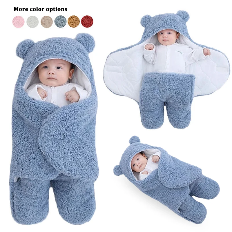 baby textile Hot sales newborn swaddle wrap organic cotton Cute Newborn Sleeping Wrap bear baby sleeping bags Baby Products
