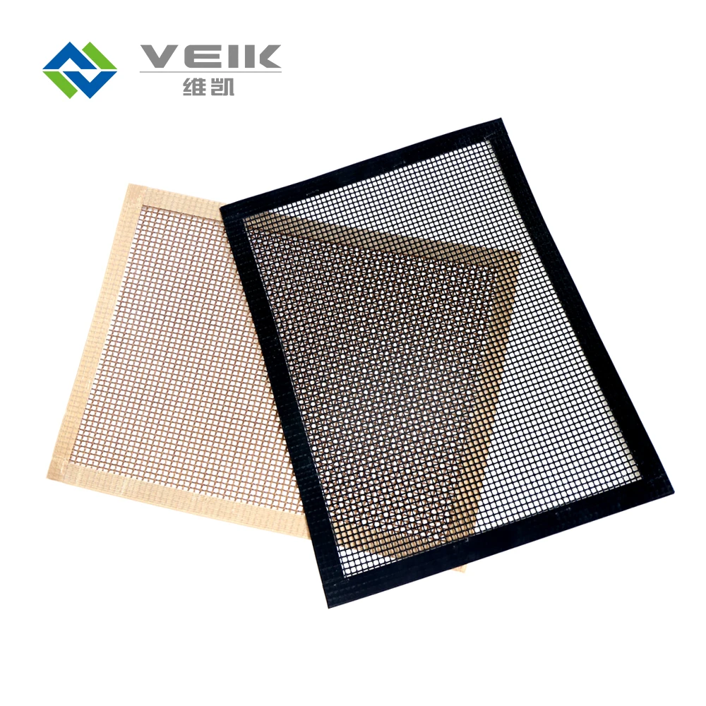 Easy clean non-stick bbq set grill mesh mat for use on charcoal and gas cooking grills mat