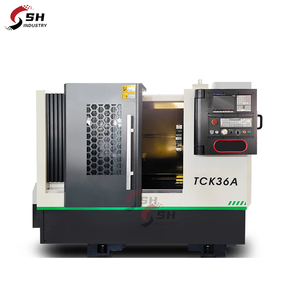 Factory Direct Sales High Rigidity Tck36A Slant Bed Cnc Lathe Tck36 Turning Center With Linear Guide Low Price
