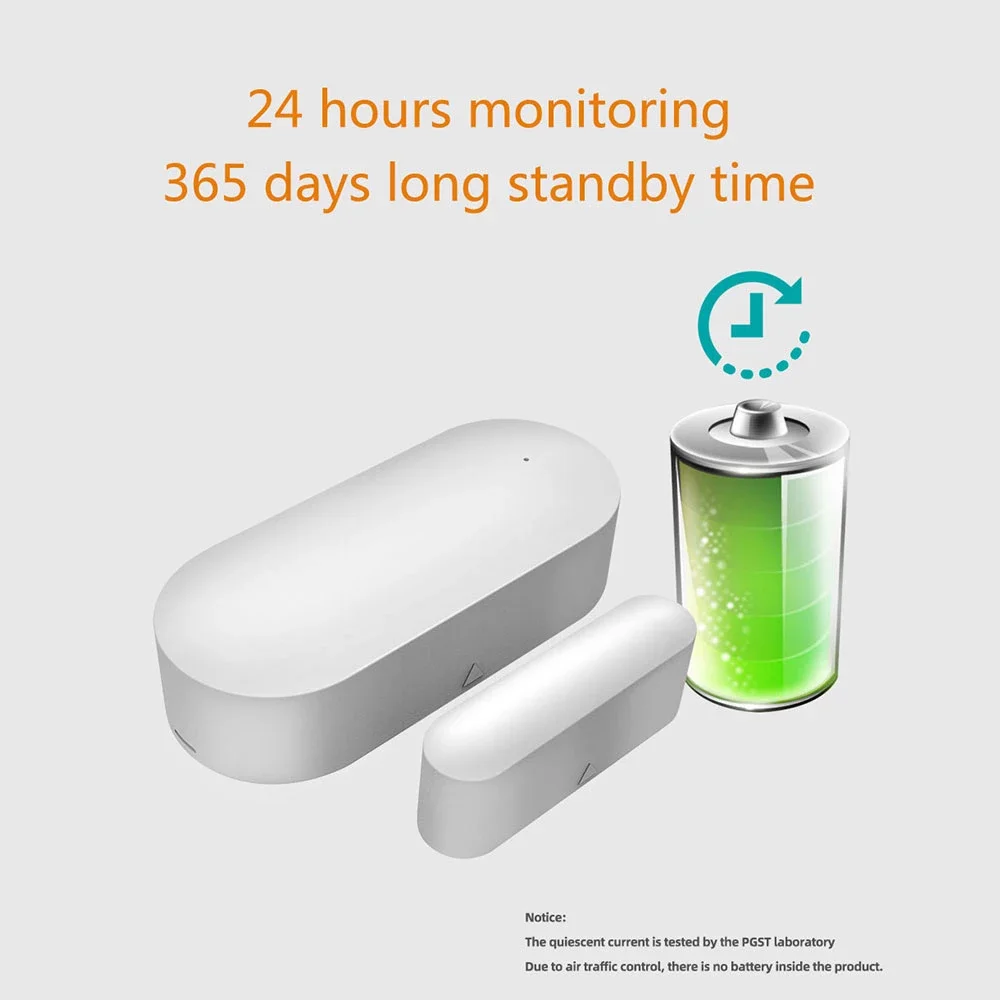 Tuya Smart Home Wifi Door And Window Sensor Smart Life Remote Control Wireless Alarm System