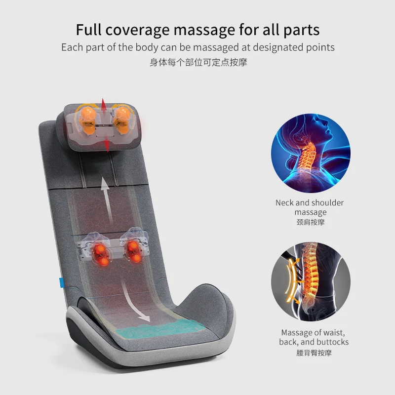 Exclusive patent design Massage Products Shiatsu Massage Cushion size Small body that can be folded  Full body massage cushion