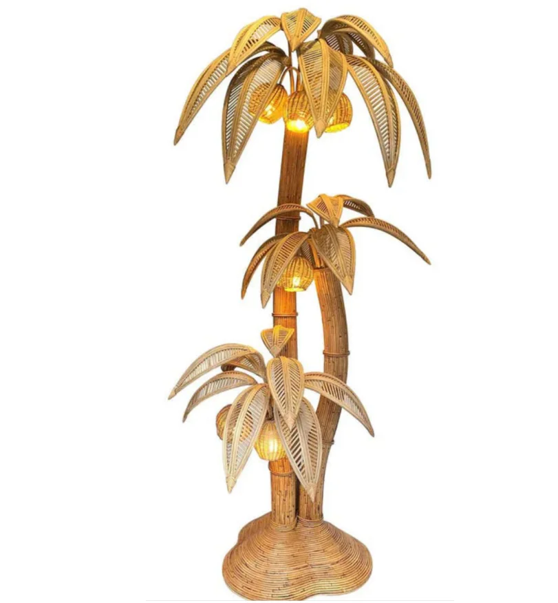 Натуральный тканый кокосовый светильник теневой напольный ротанговая Потолочная люстра ресторан ручной работы ротанг потолочный