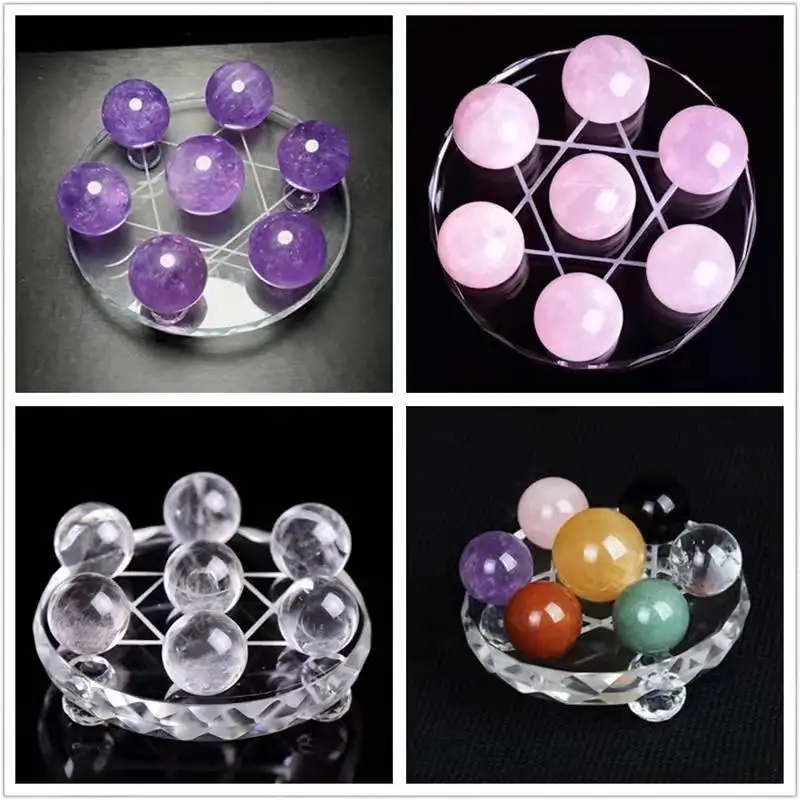 Wholesale seven color star disk crystal ball with good luck